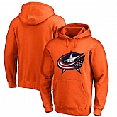 Men's Customized Columbus Blue Jackets Orange All Stitched Pullover Hoodie,baseball caps,new era cap wholesale,wholesale hats